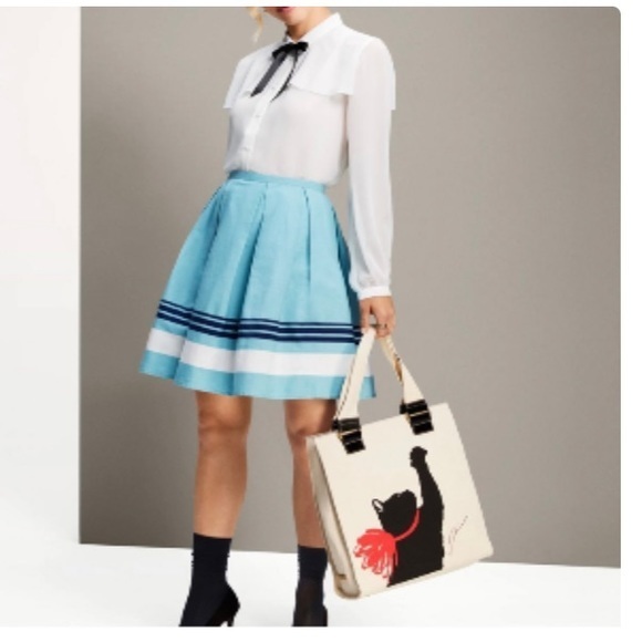 Jason Wu Dresses & Skirts - Jason Wu Pleated Striped Skirt